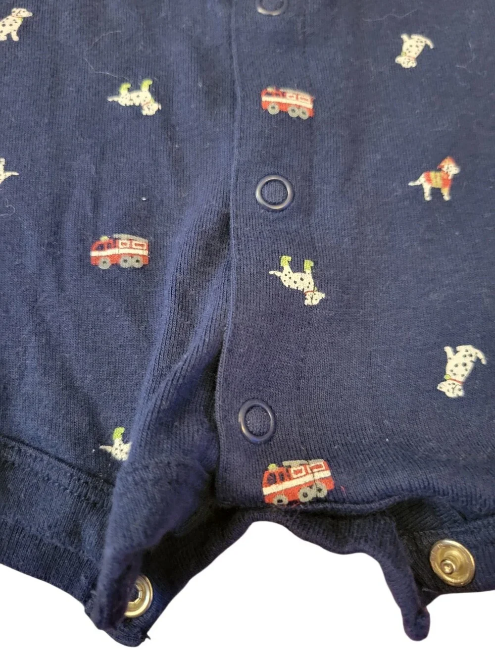 Carter's One Piece Romper Fire Dept Theme‎ Snap Front Neutral  Size 6 Mos